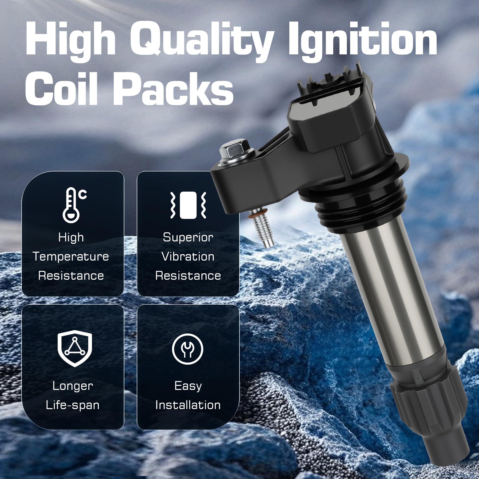 KERBIY coil installed in engine bay demonstrating quick plug-and-play fit