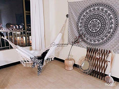KEREITH hammock mounted on metal stand demonstrating quick setup