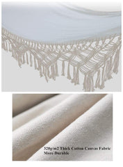 KEREITH tassel fringe detail showing handwoven rope and decorative finish for style