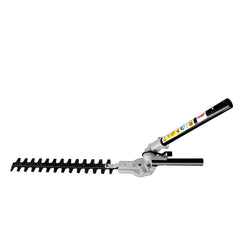 Kerlista straight shaft attachment front view showing full trimmer assembly and reach