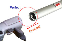 Kerlista installed on trimmer shaft demonstrating restored hedge functionality