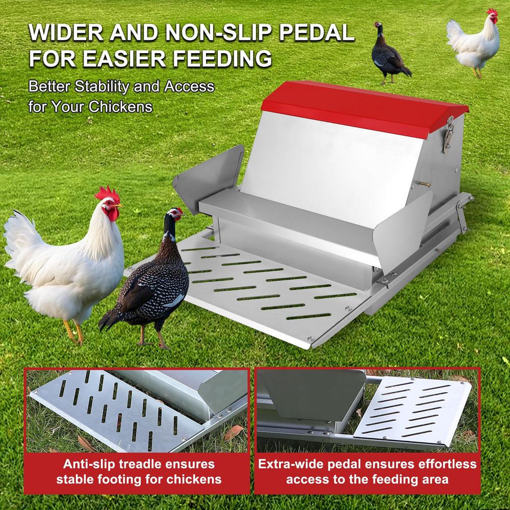 Kerty top-loading lid open for easy refills and quick visual feed checks