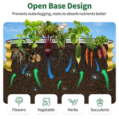 Kesfitt assembled bed planted with vegetables showing easy gardening access and productive use benefit