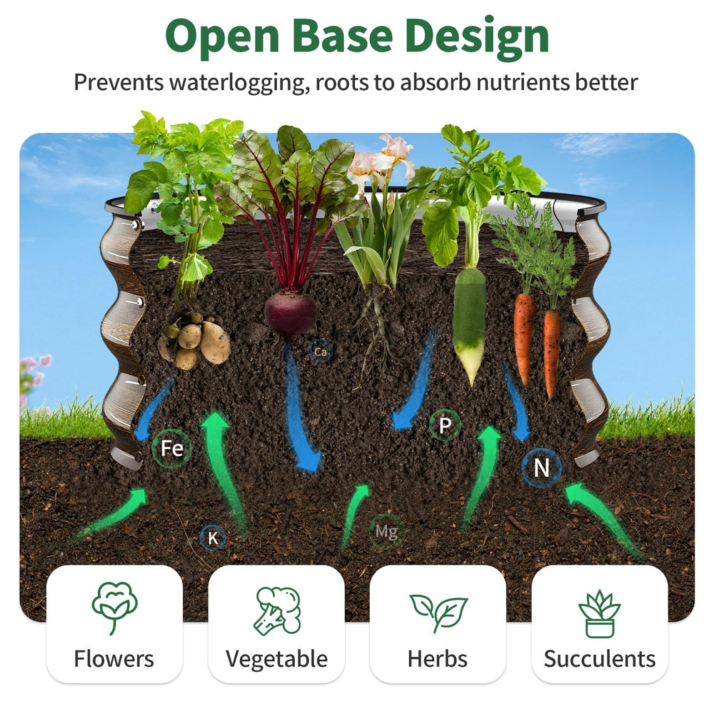 Kesfitt installed in a small backyard demonstrating space-saving planting solution