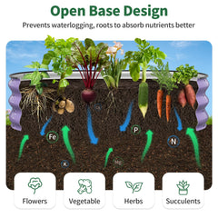 Kesfitt raised bed in use with vegetables and herbs demonstrating practical planting layout