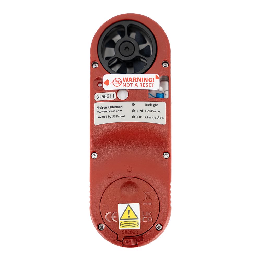 Kestrel 3000 back label and casing highlighting rugged construction and model info