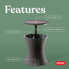 Keter Cool Bar close-up resin texture showing weather-resistant durability