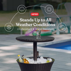 Keter Cool Bar raised height as party table providing convenient access