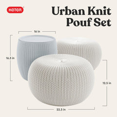 Keter Cozy Urban close-up of knit-style texture adds durable aesthetic benefit