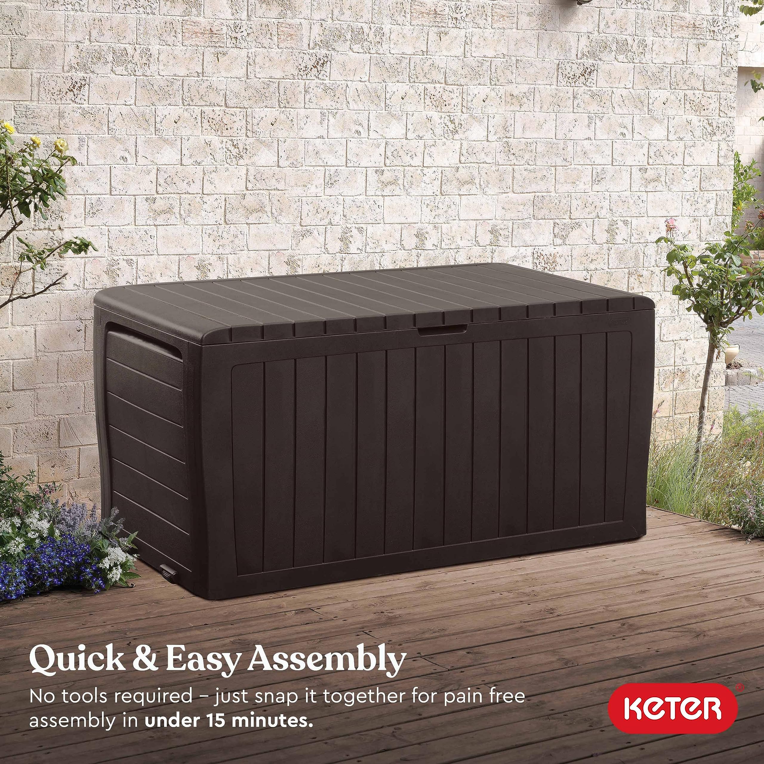 Keter with stacked cushions demonstrating scale and capacity
