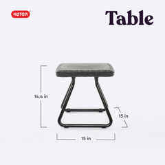 Keter Rio side table top view showing molded rattan surface for secure drinks placement