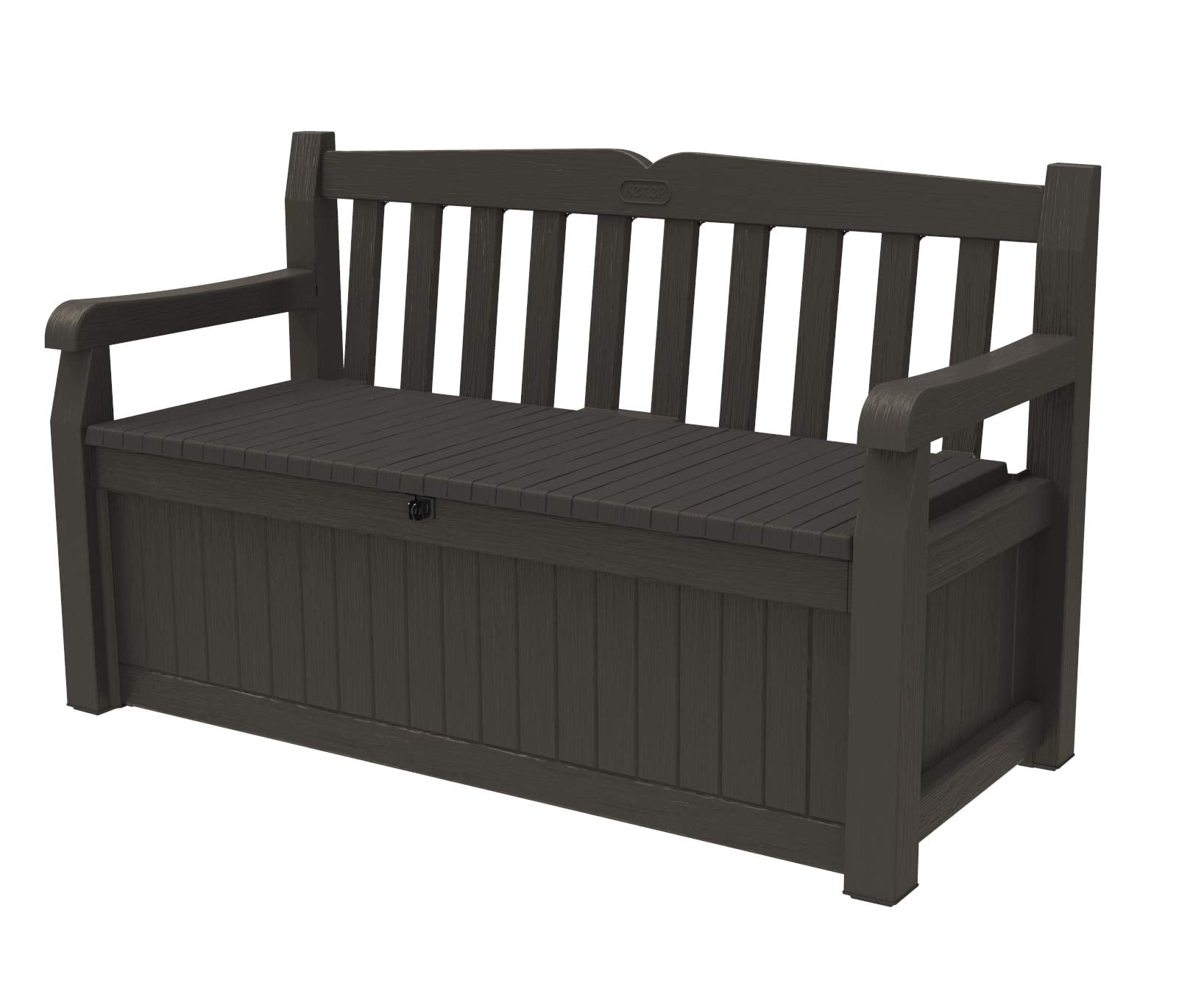 Keter Solana front view bench showing clean lines and seating benefit