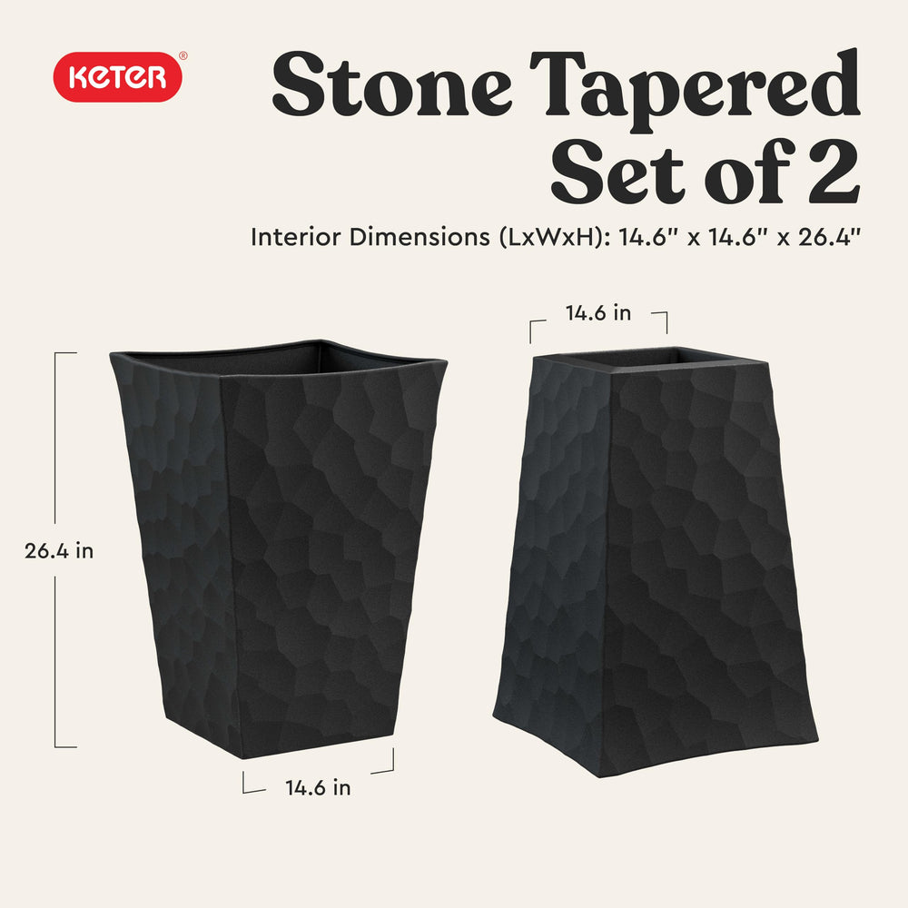 Keter closeup of textured stone‑look resin highlighting realistic finish and durability