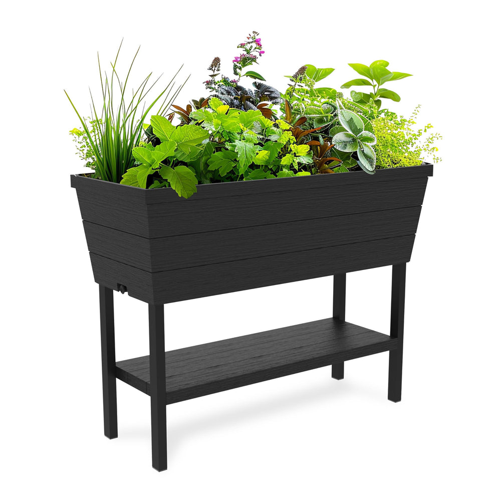 Keter Urban Bloomer front view showing compact planter and raised height benefit