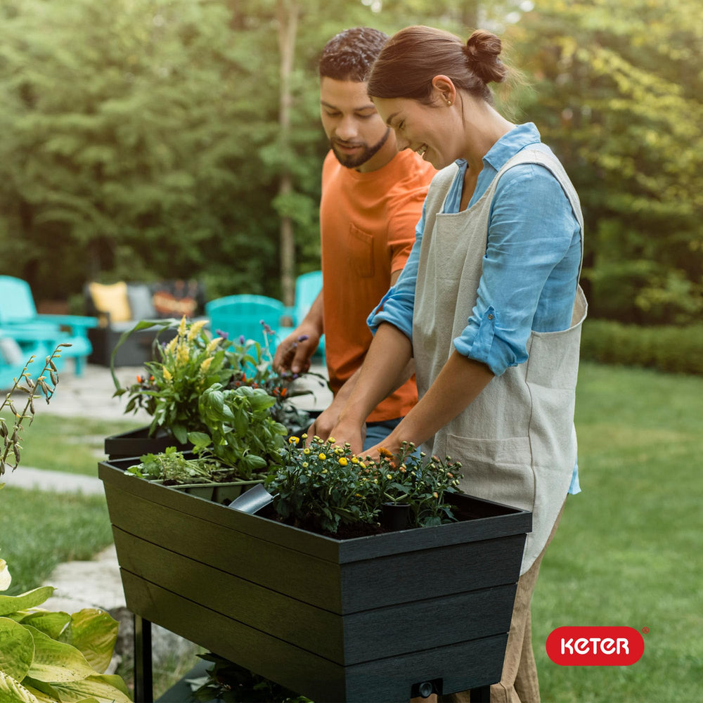 Keter Urban Bloomer on a patio lifestyle shot showing attractive outdoor integration