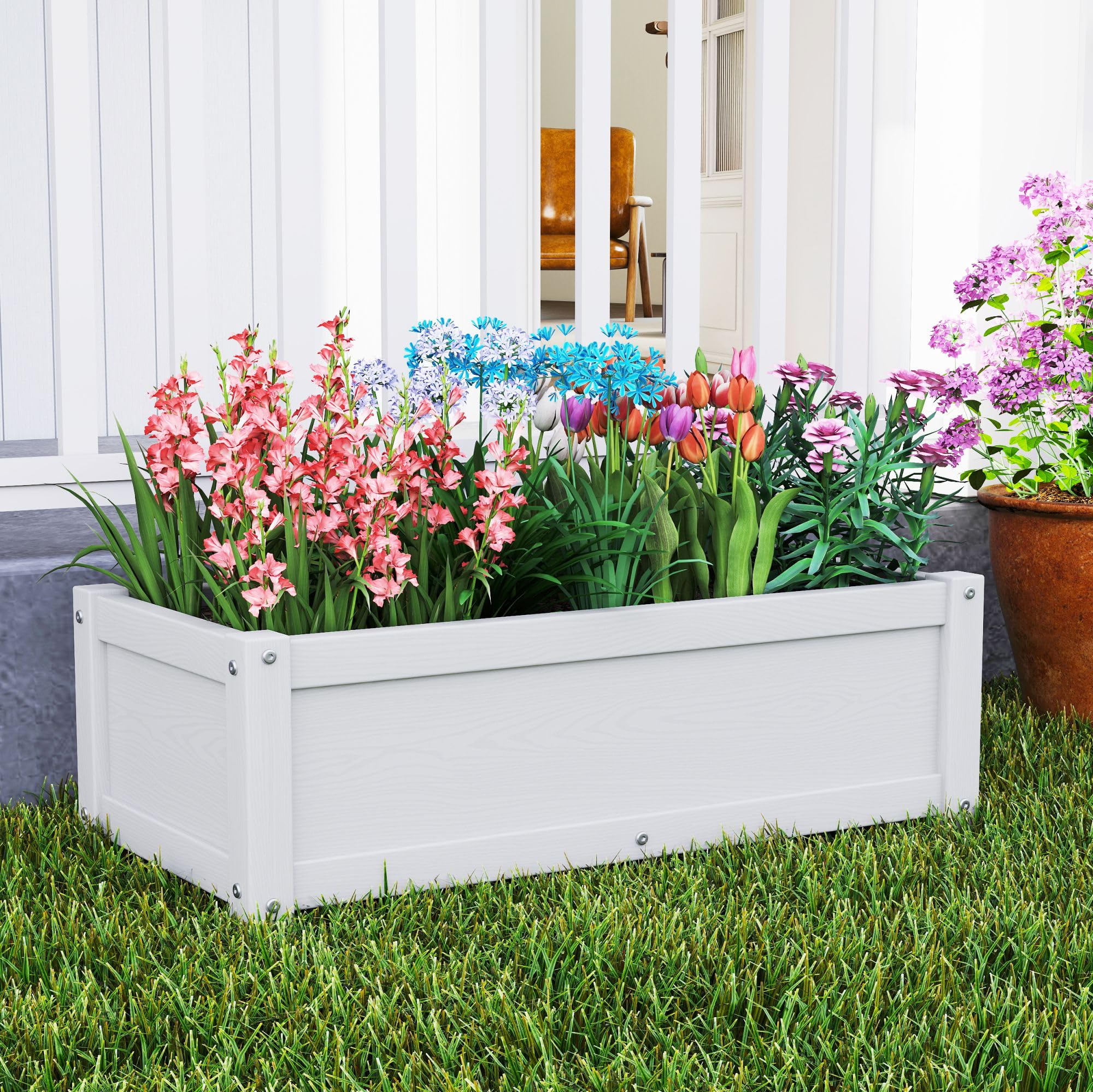 KETOYARK balcony garden setup illustrating stylish, weatherproof planters