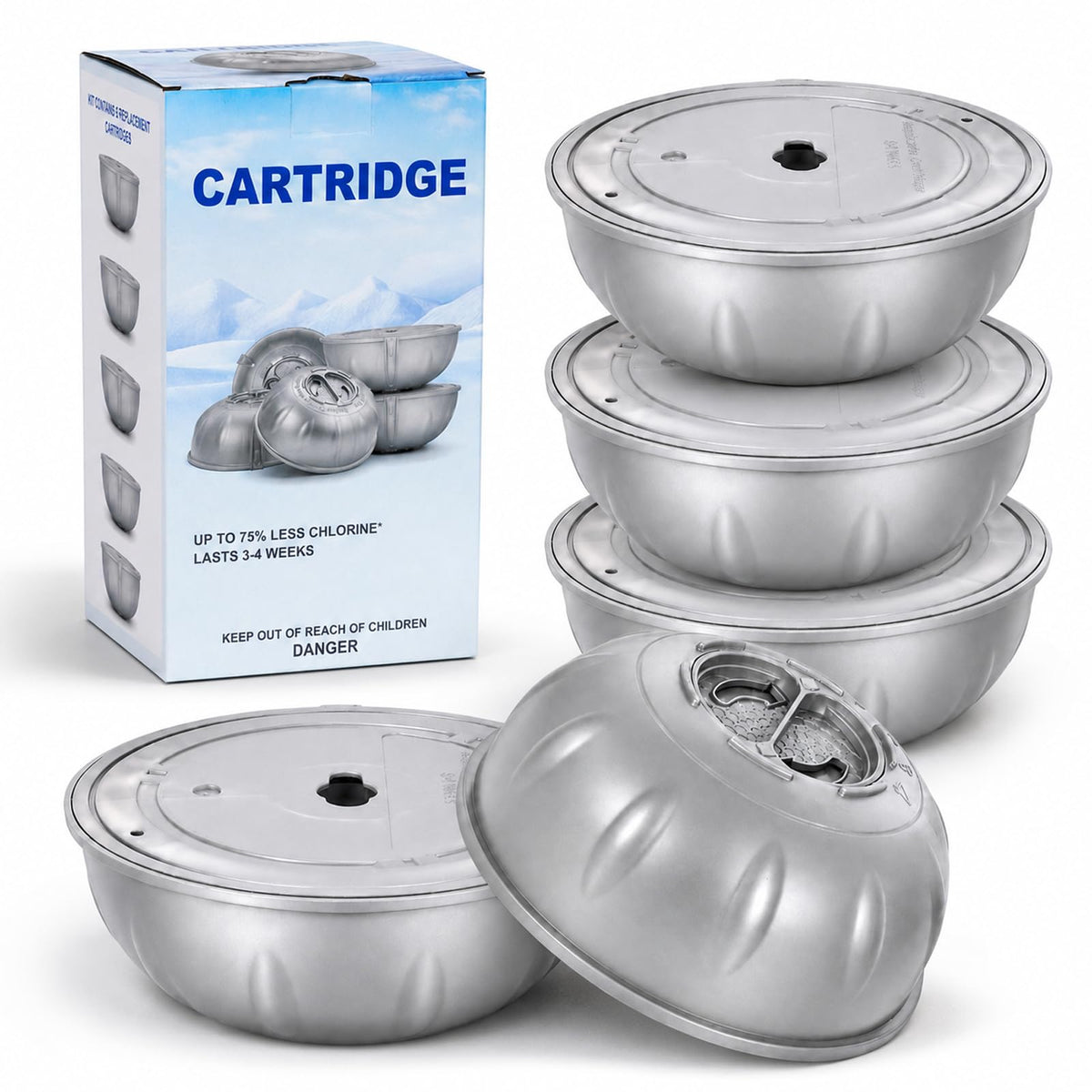 KEWINTANT front packaging showing five replacement cartridges and product branding benefits