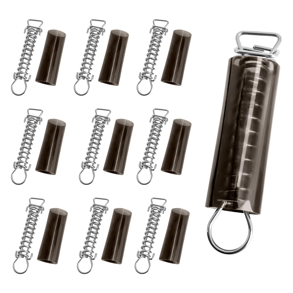 Keycci front view of ten-pack springs showing organized kit and hardware benefits