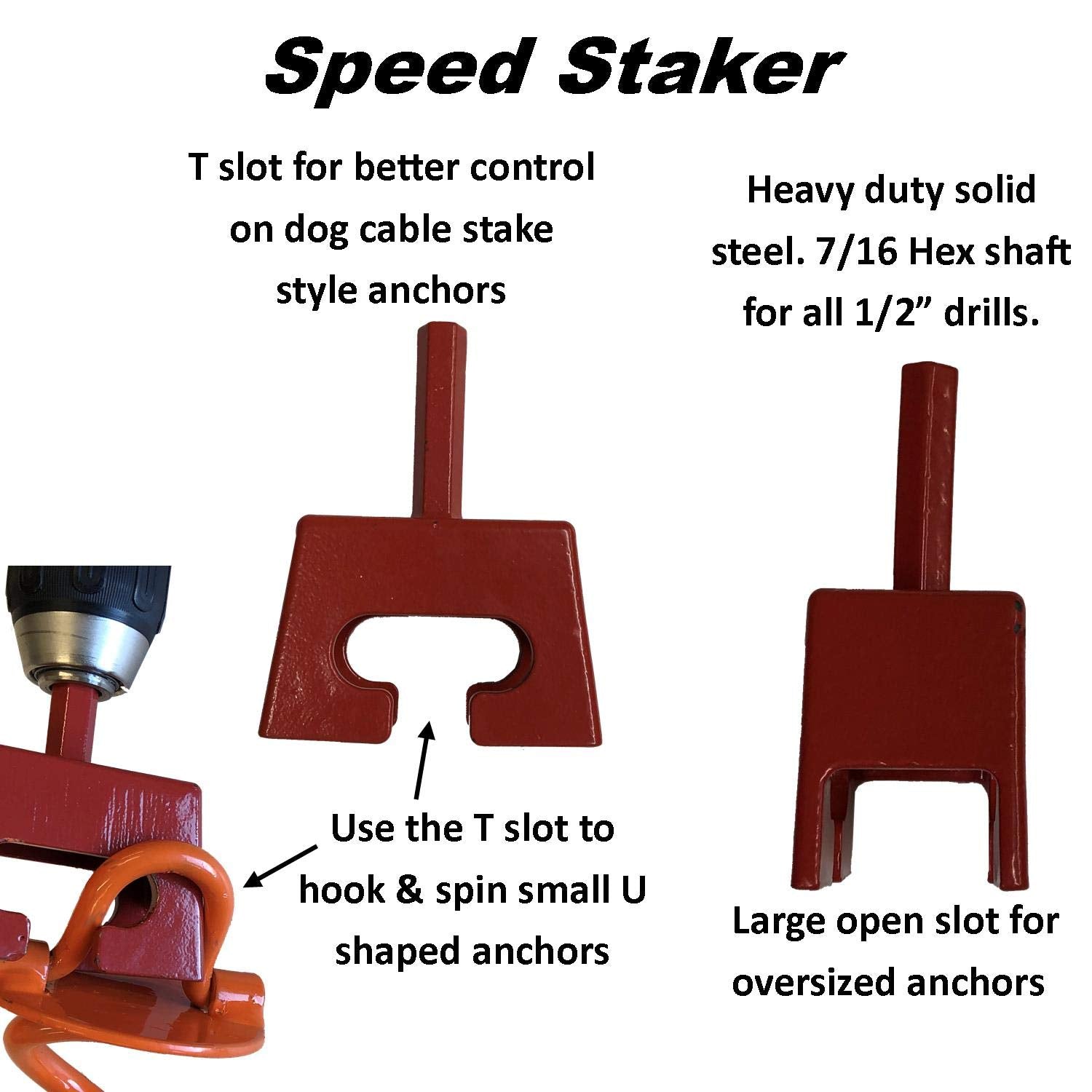 Keyfit Tools Speed Staker driving a spiral anchor faster and safer