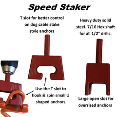 Keyfit Tools Speed Staker driving a spiral anchor faster and safer