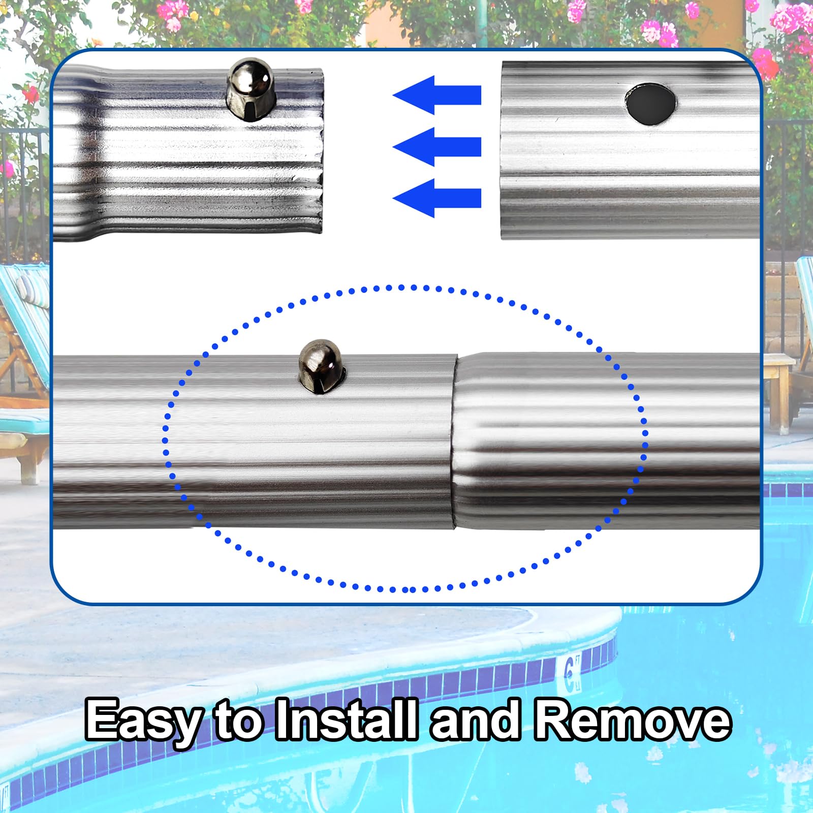 Keyrank hook lifting a robotic pool cleaner demonstrating hassle-free retrieval