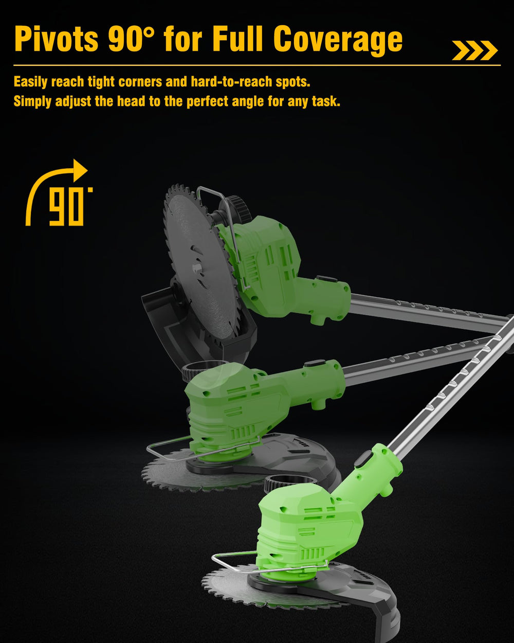 KFM cutting thick weeds in garden showing brush cutter power and efficient clearing