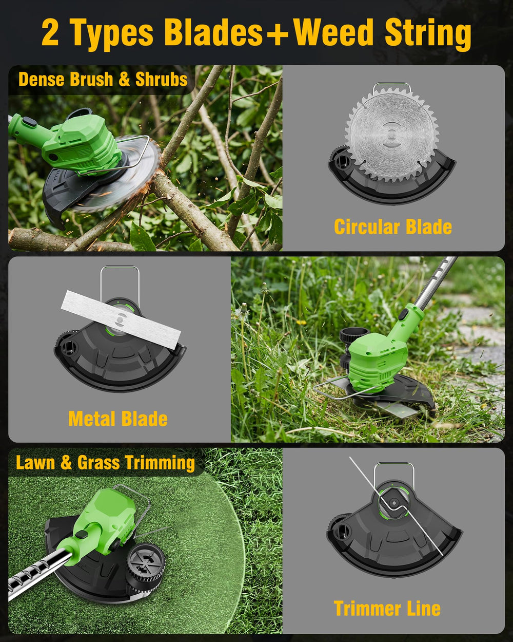 KFM compact weed wacker beside a backpack to show portable size for transport