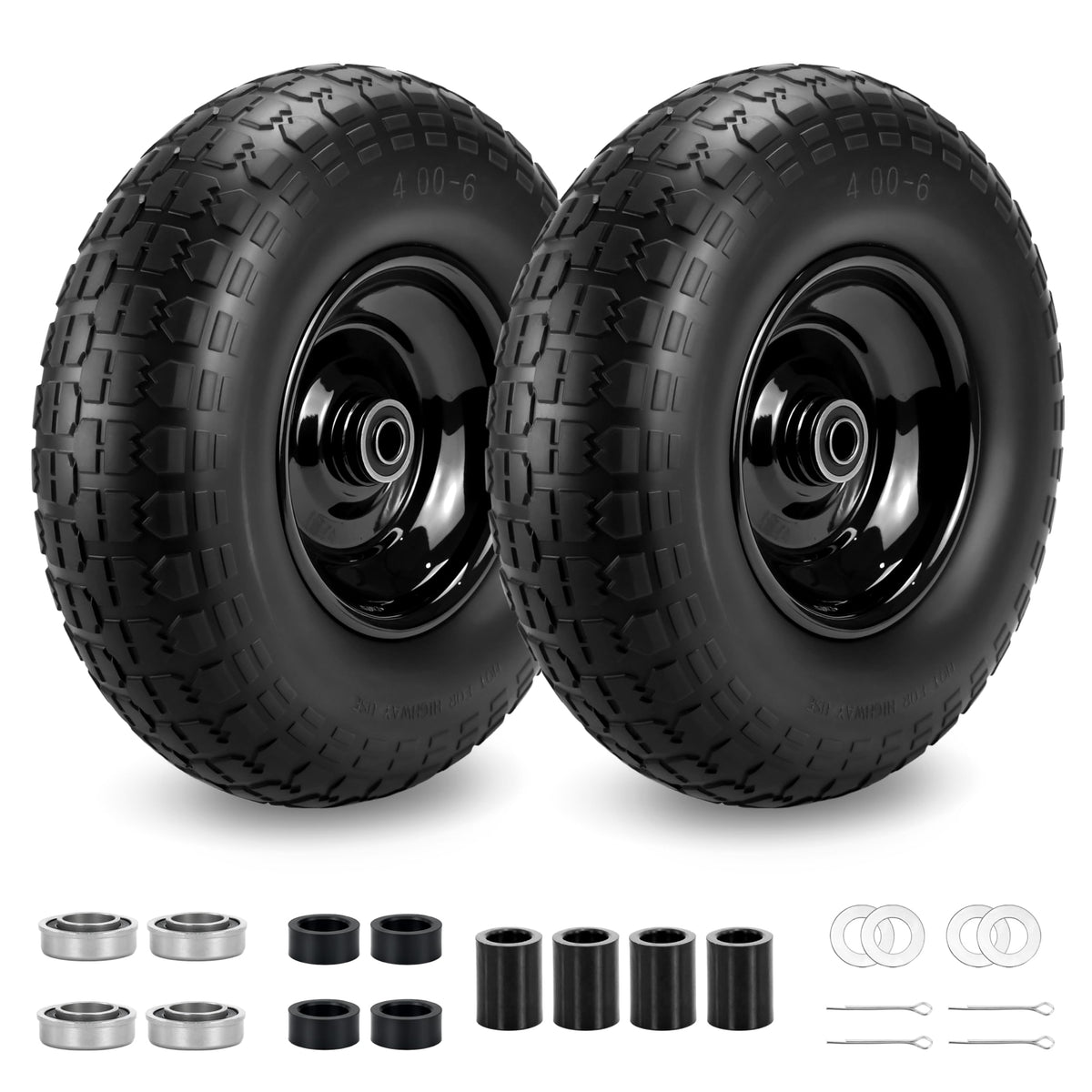 KGOJOY front profile wheel showing full tire and rim for durable replacement