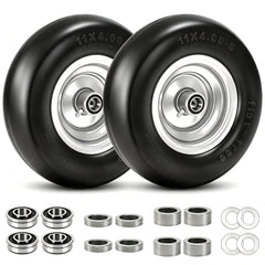 KGOJOY front wheel assembly showing solid tire and hub, durable replacement