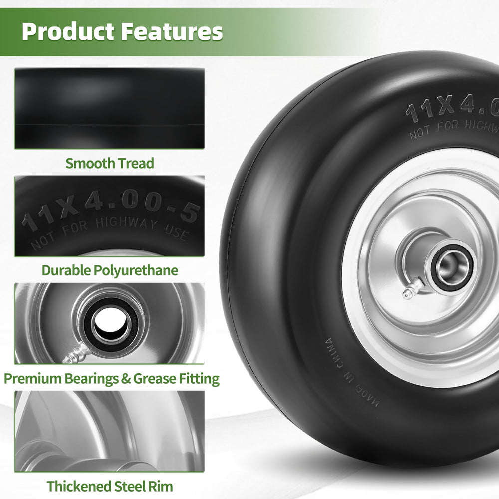 KGOJOY wheel installed on zero-turn mower, improves uptime and reliability