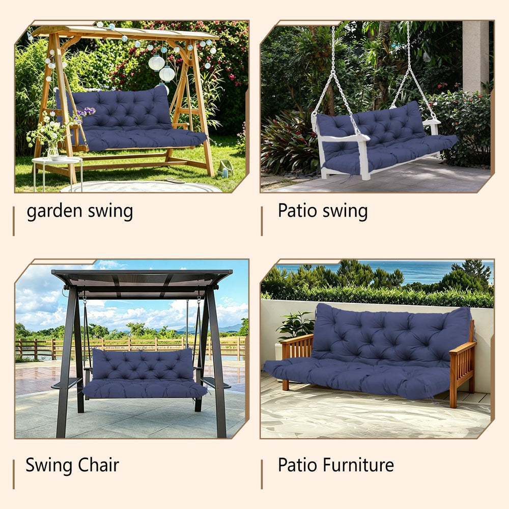 KGOSAUO lifestyle photo on wooden porch swing illustrating stylish outdoor comfort