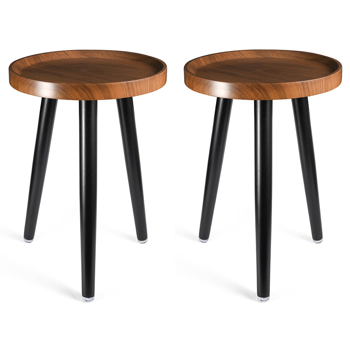 KGPLOME front view walnut stand showing elegant silhouette and stability