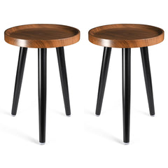 KGPLOME front view walnut stand showing elegant silhouette and stability
