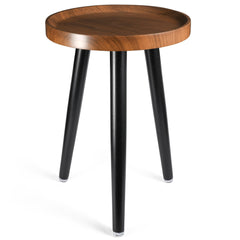 KGPLOME front view of walnut plant stand showing clean silhouette and warm finish