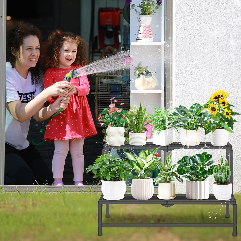 KHayRovies size comparison next to a 6-inch pot illustrating shelf capacity and scale