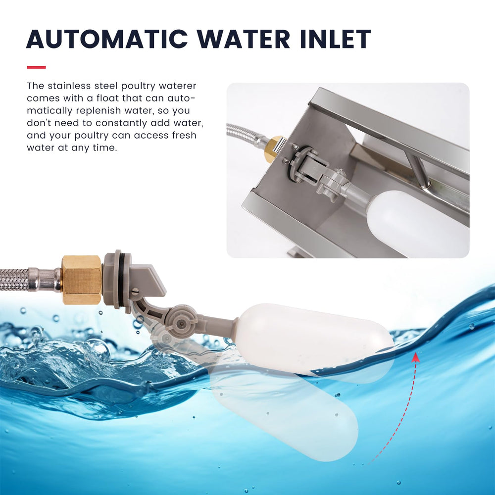 KHEARPSL hose connection and threaded inlet for quick garden-hose hookup and secure fit