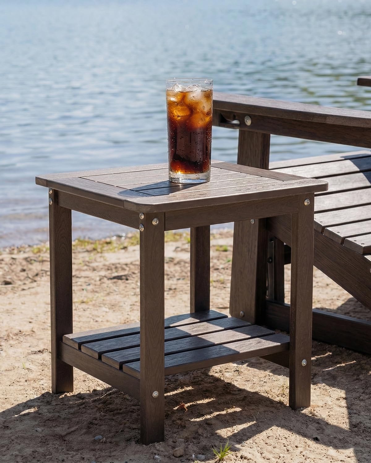 Kibaso slatted top draining water quickly for weather-resistant performance