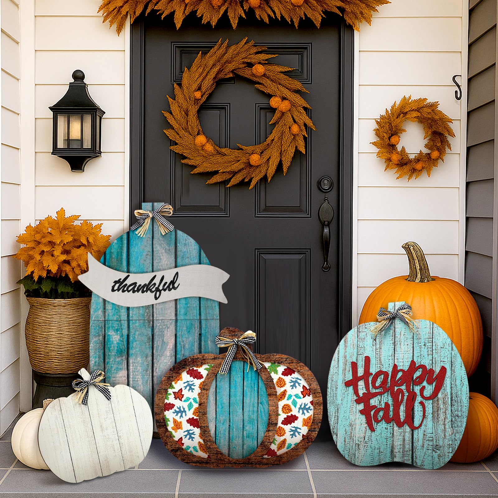 Kigley front-facing set on porch showing welcoming fall curb appeal