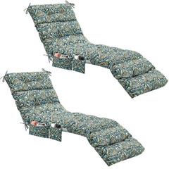Kigley front view cyan paisley cushions showing full pattern and plush comfort