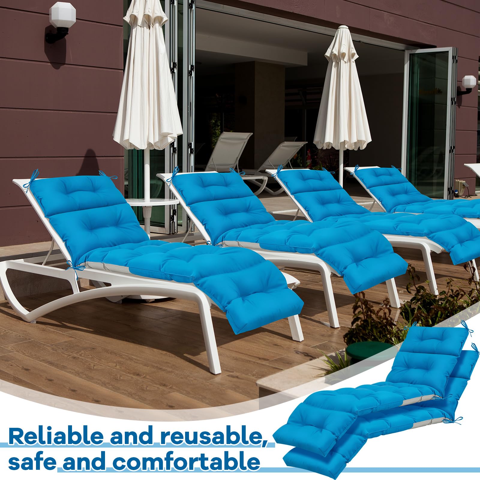 Kigley cushions on a patio lounge showing stylish outdoor comfort benefit