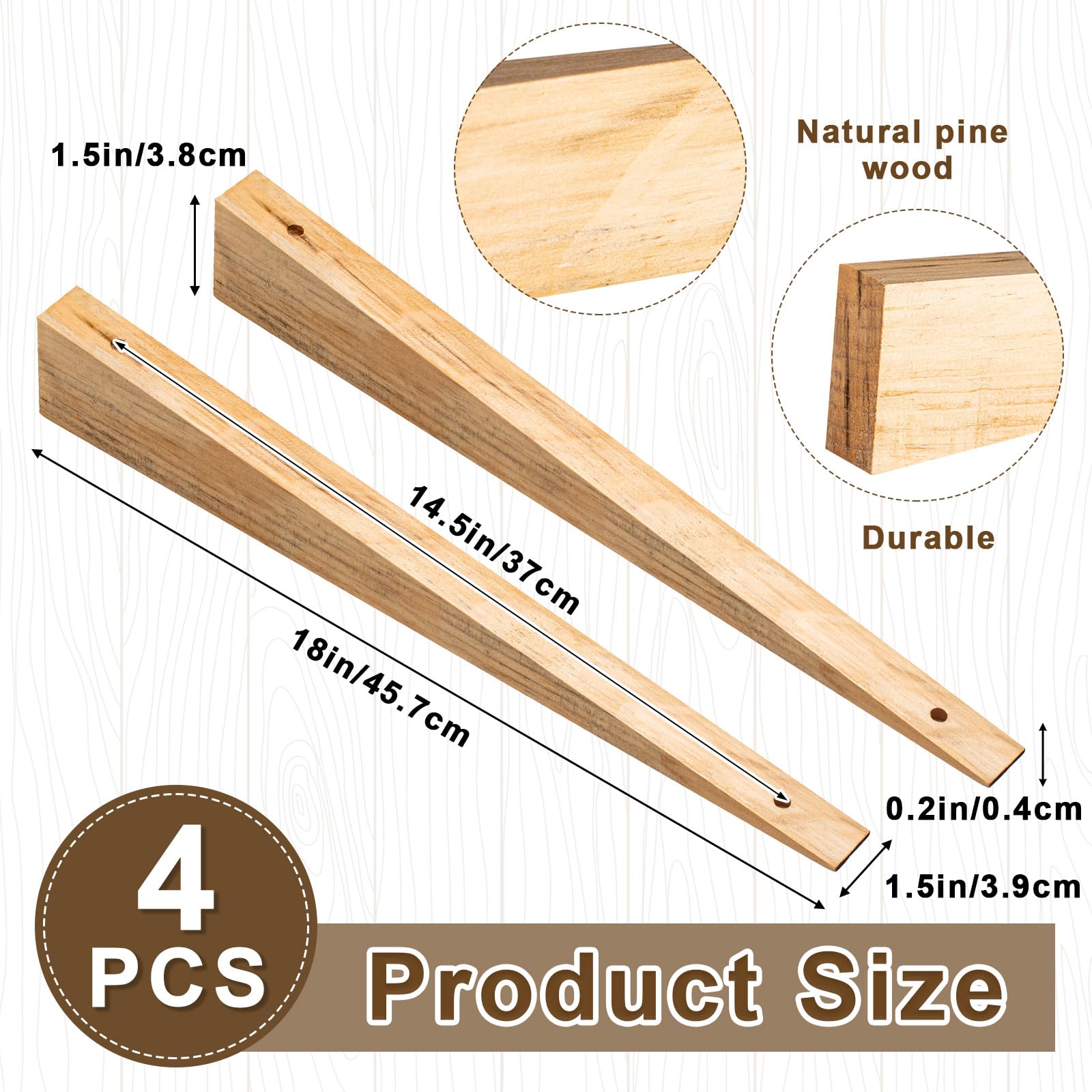 Kigley close-up of pine grain and taper showing durable texture and improved grip