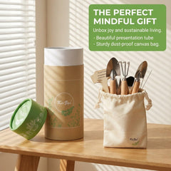 KIIZYS wooden handle detail highlighting ergonomic grip for comfortable gardening