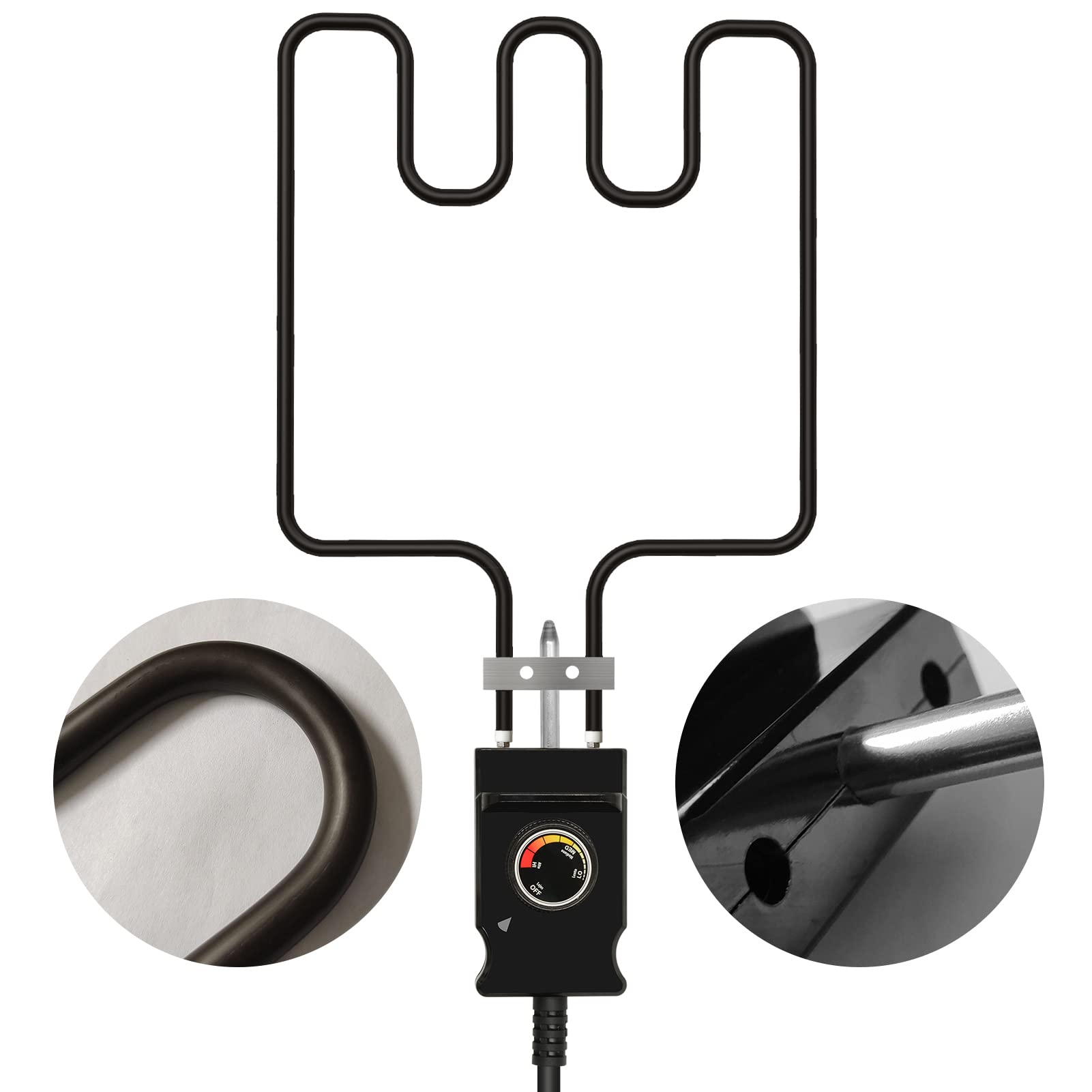 KILILIUN heating element installed inside an electric smoker improving heat delivery