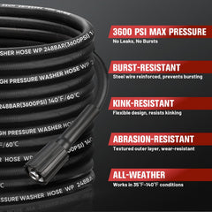 KiloSton close-up of steel wire braided core highlighting burst protection