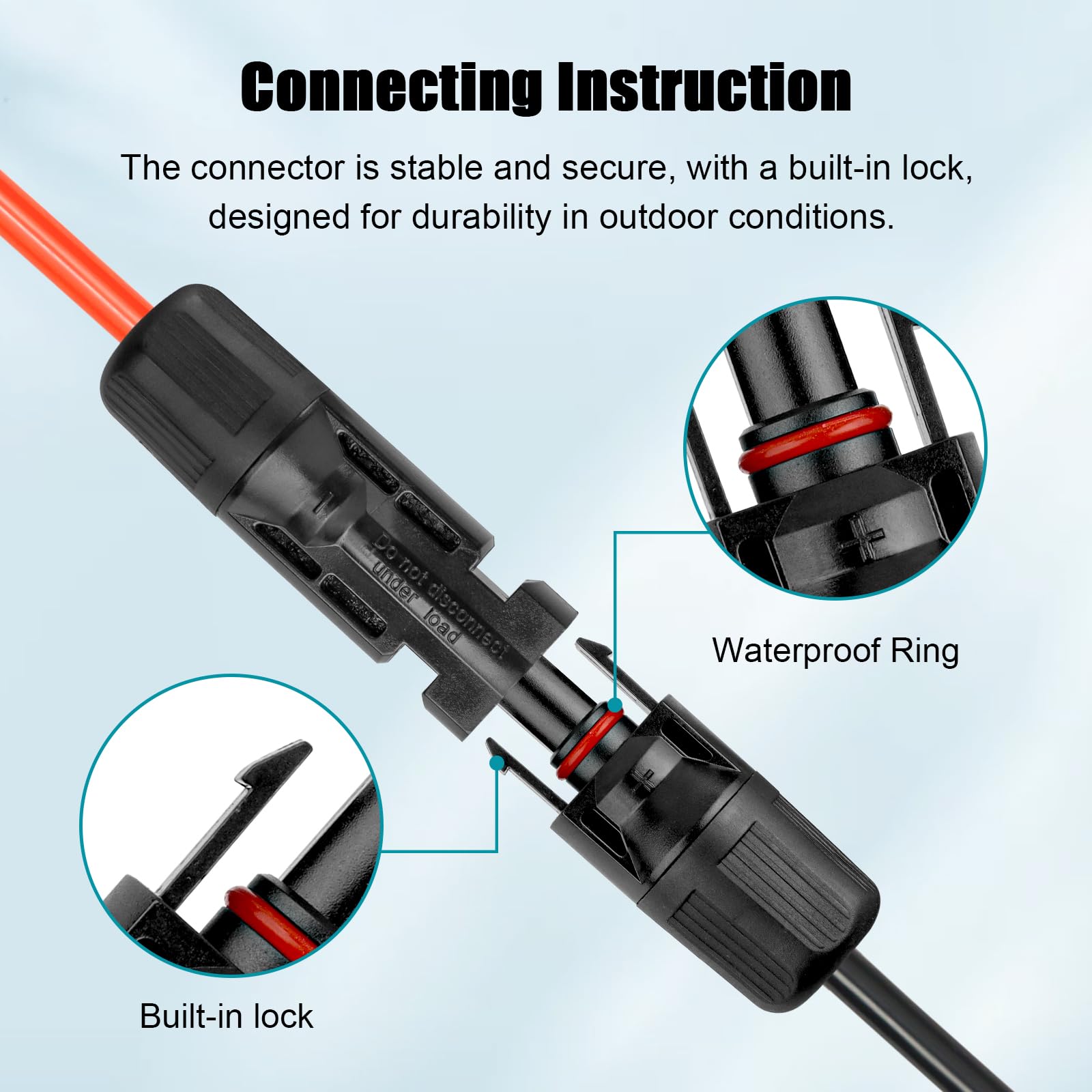 Kimbluth cable installed on an RV roof demonstrating robust outdoor use and easy hookup advantage