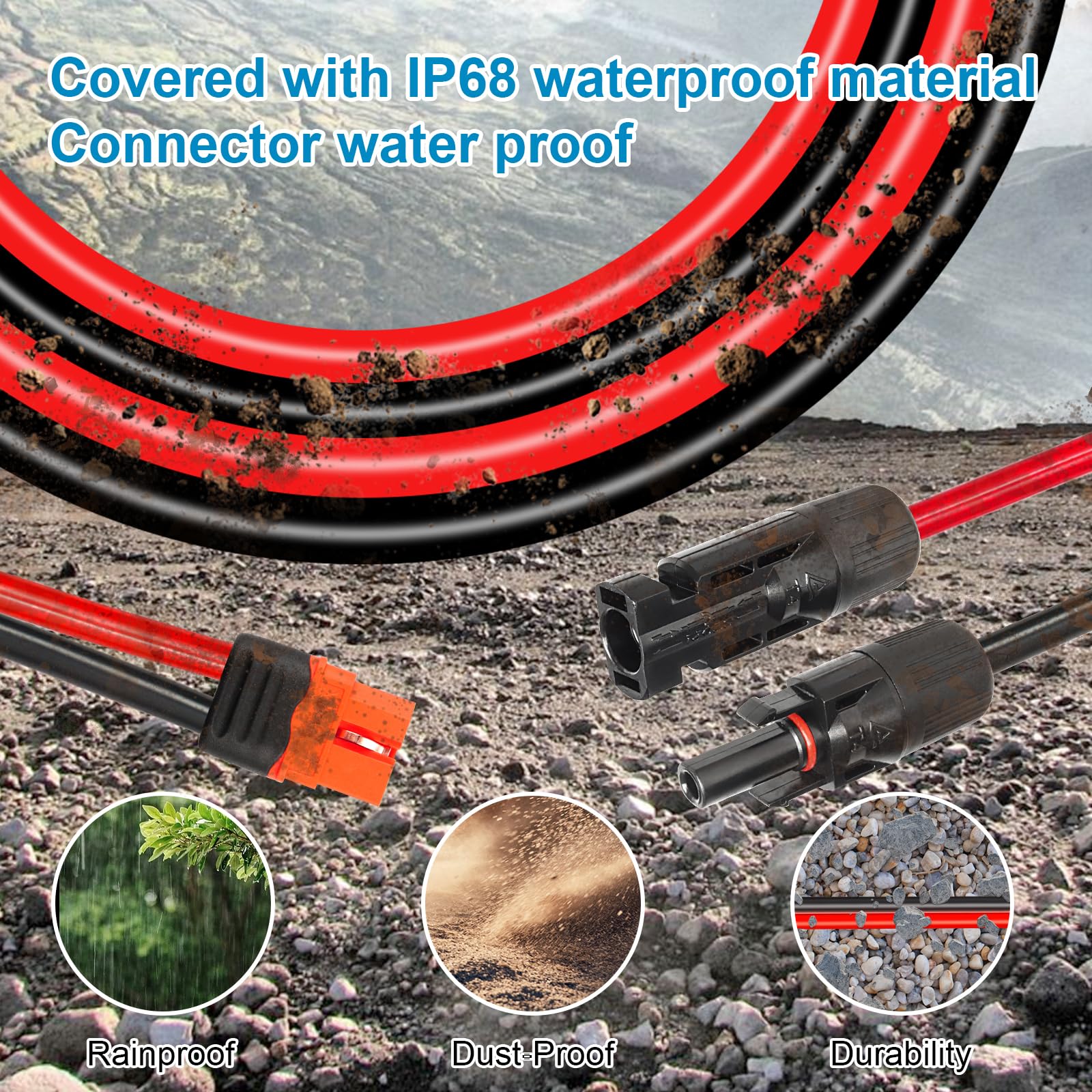 Kimbluth 50ft cable coiled to show scale and easy deployment benefit