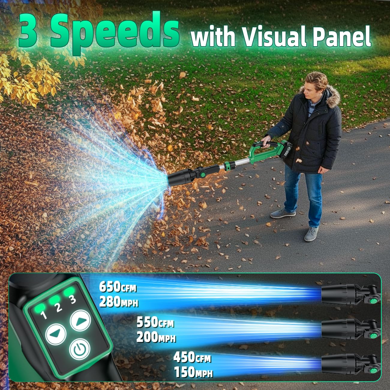 KIMO 60° angle adjustment button detail, enables precise aiming into corners