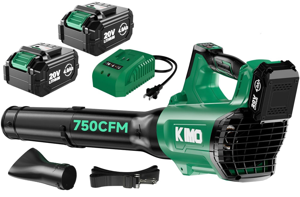 KIMO blower front view showing compact design and high airflow
