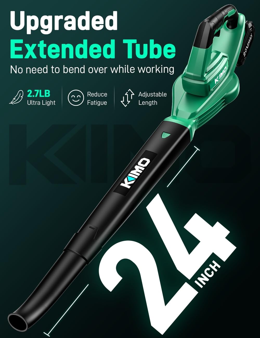 KIMO ergonomic antiskid grip for comfortable one-handed operation and less fatigue