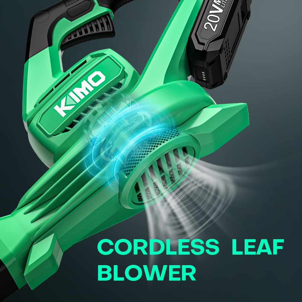 KIMO label and specs close-up showing low-noise design and performance features